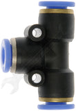 APDTY 160236 Air Hose 3-Way Quick Disconnect Push-On Splitter T-Fitting (ID 6mm)