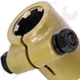 APDTY 160342 PTO Adapter 6 Spline x 8 Spline 34.9mm 1 3/8" x 38mm 1 1/2" L=160mm