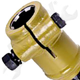 APDTY 160343 PTO Adapter 6 Inner x 20 Outer Spline 1 3/8" x 1 1/2" L=160mm