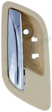 APDTY 160436 Front Right Interior Door Handle - 	Beige Housing w/Chrome Lever