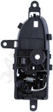 APDTY 160442 Front Left Interior Door Handle - Black Housing w/Black Lever