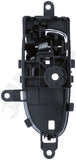 APDTY 160443 Front Right Interior Door Handle - Black Housing w/Black Lever