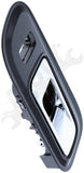 APDTY 160444 	Front Right Interior Door Handle - Black Housing w/Chrome Lever