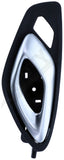 APDTY 160446 Front Right Interior Door Handle - Black Housing w/Silver Lever