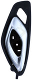 APDTY 160446 Front Right Interior Door Handle - Black Housing w/Silver Lever