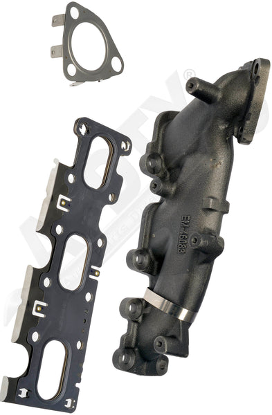 APDTY 160648 Right Side Engine Exhaust Manifold Kit - Models with Turbo