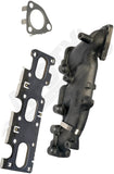 APDTY 160648 Right Side Engine Exhaust Manifold Kit - Models with Turbo