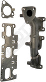 APDTY 160648 Right Side Engine Exhaust Manifold Kit - Models with Turbo