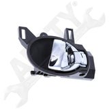 APDTY 161224 Interior Door Handle Chrome Handle Black Trim; Left Front or Rear