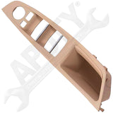 APDTY 161457 Door Interior Pull Handle & Window Switch Bezel Kit; 7-Piece; Beige