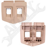APDTY 161457 Door Interior Pull Handle & Window Switch Bezel Kit; 7-Piece; Beige