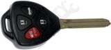 APDTY 162031 Keyless Entry Remote 4 Button - Blade Stamp Dot