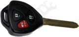 APDTY 162033 Keyless Entry Remote 3 Button - Blade Stamp Dot