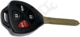 APDTY 162034 Keyless Entry Remote 4 Button - Blade Stamp Dot