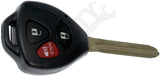 APDTY 162036 Keyless Entry Remote 3 Button - Blade Stamp Dot