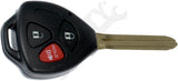 APDTY 162039 Keyless Entry Remote 3 Button - Blade Stamp H