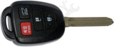APDTY 162041 Keyless Entry Remote 4 Button - Blade Stamp H