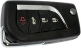 APDTY 162047 Keyless Entry Remote 4 Button - Blade Stamp H