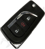 APDTY 162053 Upgraded Keyless Entry Remote 3 Button - Blade Stamp Dot