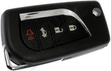 APDTY 162054 Upgraded Keyless Entry Remote 4 Button - Blade Stamp Dot