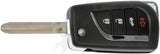 APDTY 162054 Upgraded Keyless Entry Remote 4 Button - Blade Stamp Dot
