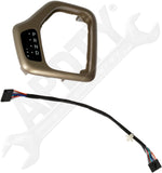 APDTY 162101 Shifter Bezel With Harness Kit - Tan