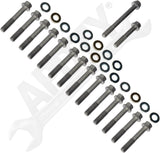 APDTY 162680 Exhaust Manifold Bolt Stud Hardware Kit Fits 6.6L Duramax
