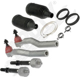 APDTY 163109 Upgraded Heavy Duty Inner & Outer Steering Tie Rod End Complete Set