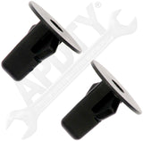 APDTY 163875 Nylon Fender Liner Screw Grommet - Fits #14/M6.3 Screws