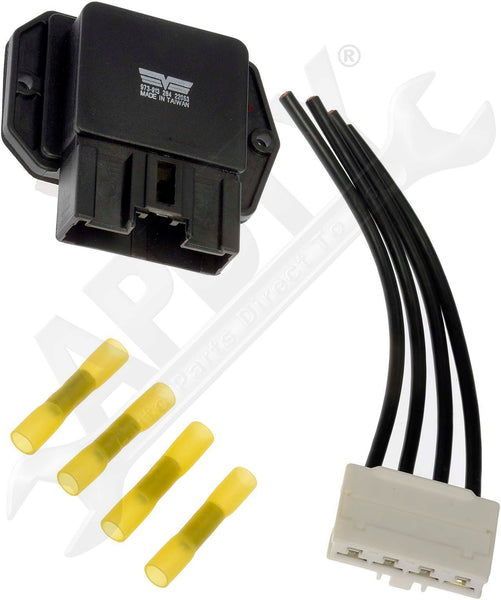 APDTY 163888 Blower Motor Resistor Kit With Harness