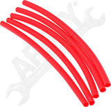 APDTY 164003 22-18 Gauge 6 In. Red PVC Heat Shrink Tubing Pack of 5