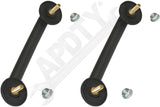 APDTY 166805x2 Black Footman Loop Kit Set of 2 Replaces 55176422K