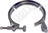APDTY 167325 Quick Release Exhaust V-Band Clamp (Flanges Up To 4.63" OD)