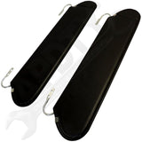 APDTY 170087 Sun Visor Set Left & Right (Black; Extenadble Mounting Brackets)