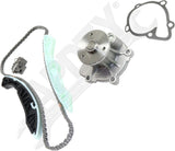 APDTY 170100 Timing Chain Kit; Includes Water Pump, Chain, Tensioner, & Guides