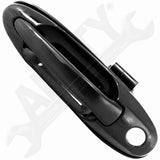 APDTY 170101 Exterior Door Handle; Smooth Black; Front Left (Driver-Side)