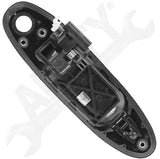 APDTY 170101 Exterior Door Handle; Smooth Black; Front Left (Driver-Side)