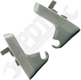 APDTY 170257 Sun Visor Retainer Clip Holder Set Grey