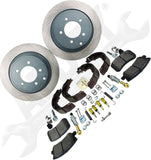 APDTY 170262 Complete Rear Disc Brake Hardware Kit; Models With 11.89" Rotors