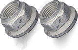 APDTY 170396x2 Axle Spindle Shaft Nuts; Front Set; 36mm Hex; Replaces 6506454AA