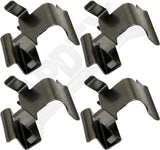 APDTY 170781x4 Brake Pad Anti-Rattle Clip Set Of Four; Rear; Replaces 5191221AA