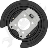 APDTY 170789 Parking Brake Shoes w/ Backing Plate & Hardware; Rear Left Or Right