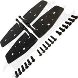 APDTY 171514 Door Hinge Set; 4 Hinges; Black Stainless Steel; Replaces RT34094