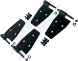 APDTY 171514 Door Hinge Set; 4 Hinges; Black Stainless Steel; Replaces RT34094
