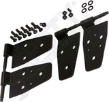 APDTY 171514 Door Hinge Set; 4 Hinges; Black Stainless Steel; Replaces RT34094