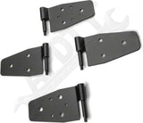 APDTY 171514 Door Hinge Set; 4 Hinges; Black Stainless Steel; Replaces RT34094