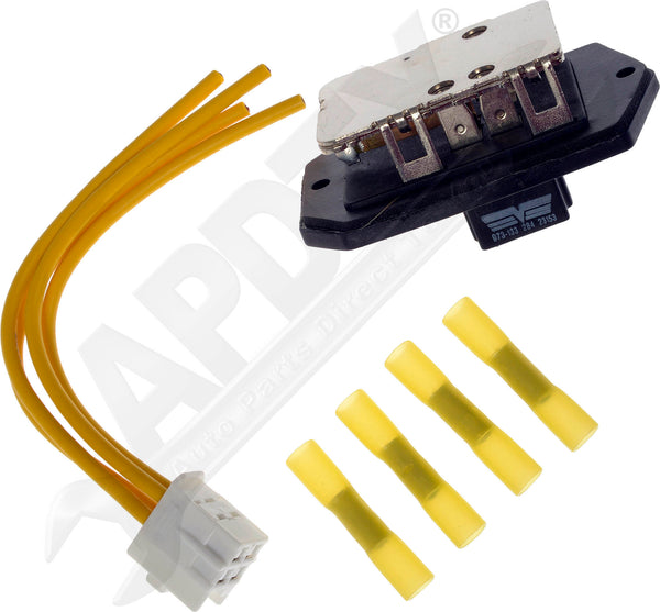 APDTY 171647 Blower Motor Resistor Kit With Harness