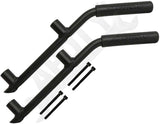 APDTY 171661 Grab Handle Kit; Set Of 2; Solid Steel; Rubberized; Replace RT27058