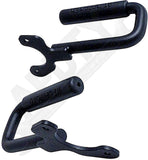 APDTY 171666 Front Solid Steel Grab Handle Set Of 2; Rubberized; Replace RT27062