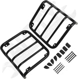 APDTY 171681 Tail Light Guard Set; Stainless Steel; Black; Replaces RT34102